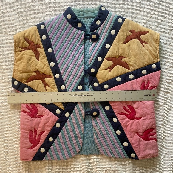 Vintage Couture Colorblock Quilted Vest - Picture 8 of 16